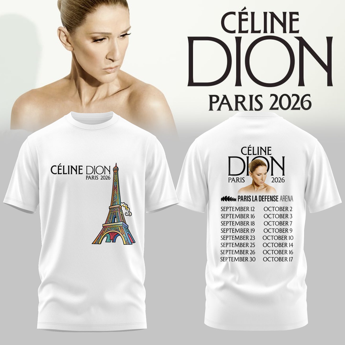 CELÍNE DION: LIVE IN PARIS 2026 Limited T-Shirt