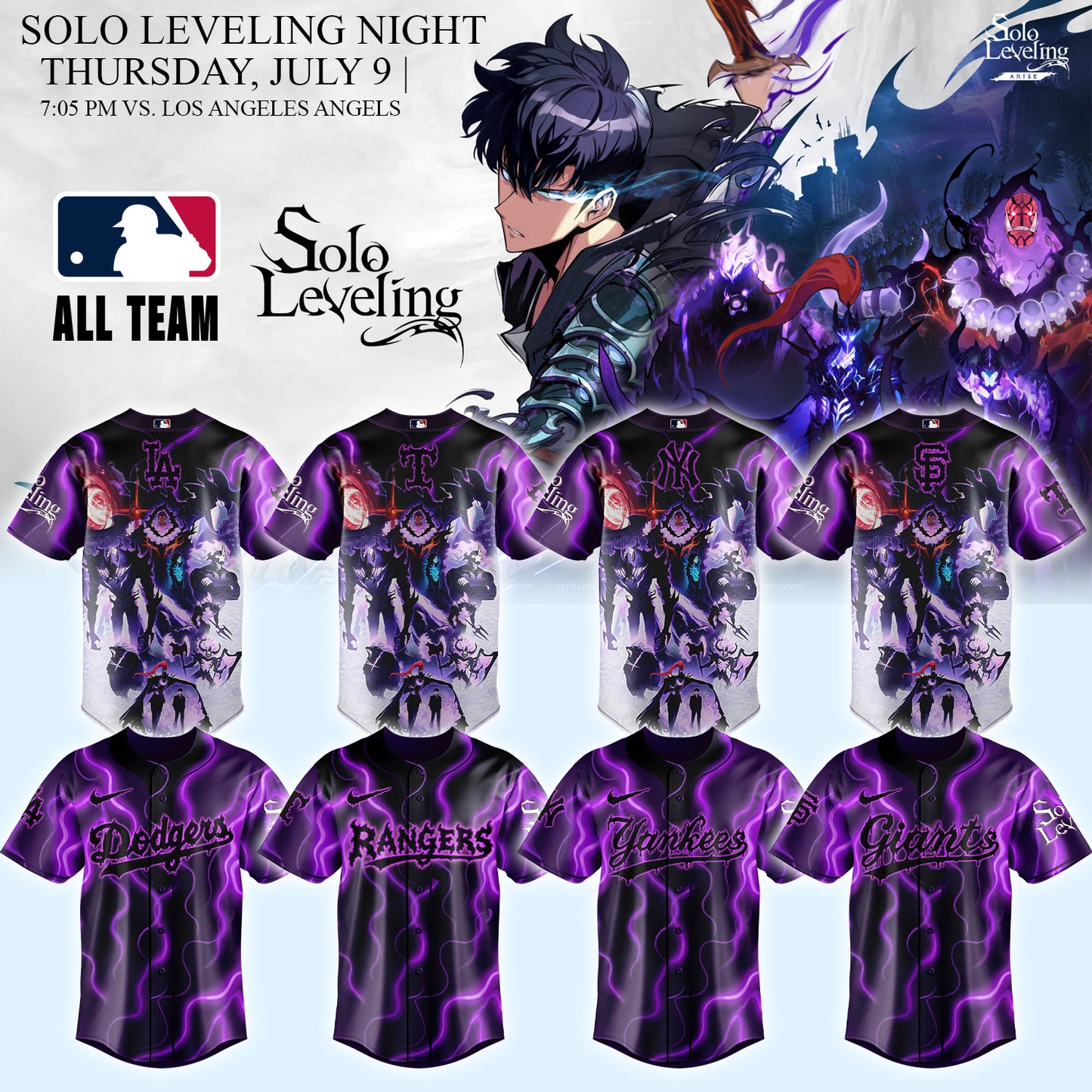 MLB ALL TEAMS x Solo Leveling Limited Jersey 1