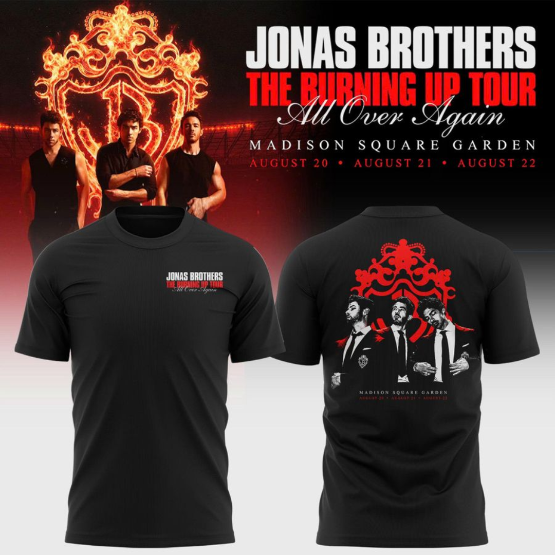 Limited Edition Jonas Brothers “The Burning Up Tour All Over Again” T-Shirts
