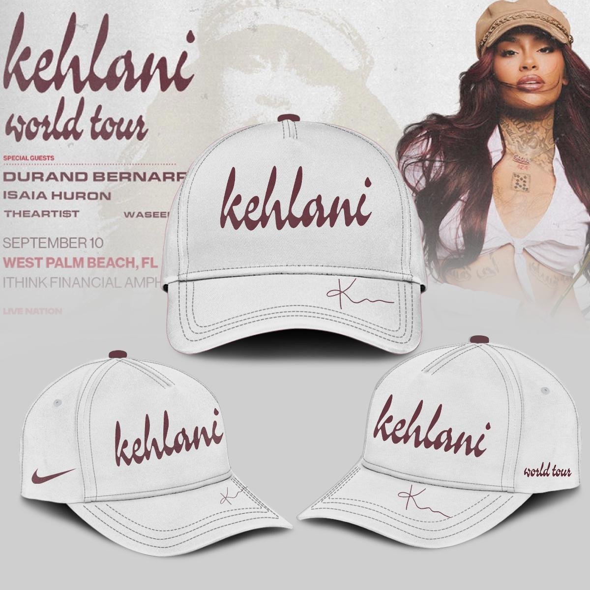,,,Kehlani World Tour Limited Edition Signature – Zip Hoodie