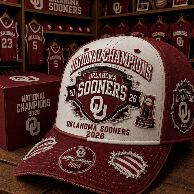 Limited Edition Oklahoma Baseball 2026 National Champions Cap