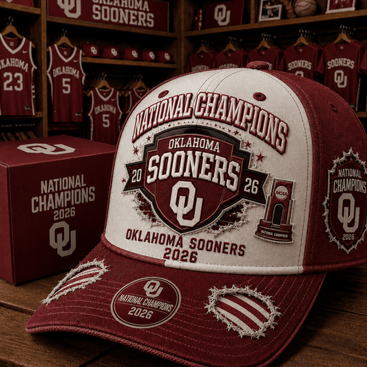 Limited Edition Oklahoma Baseball 2026 National Champions Cap