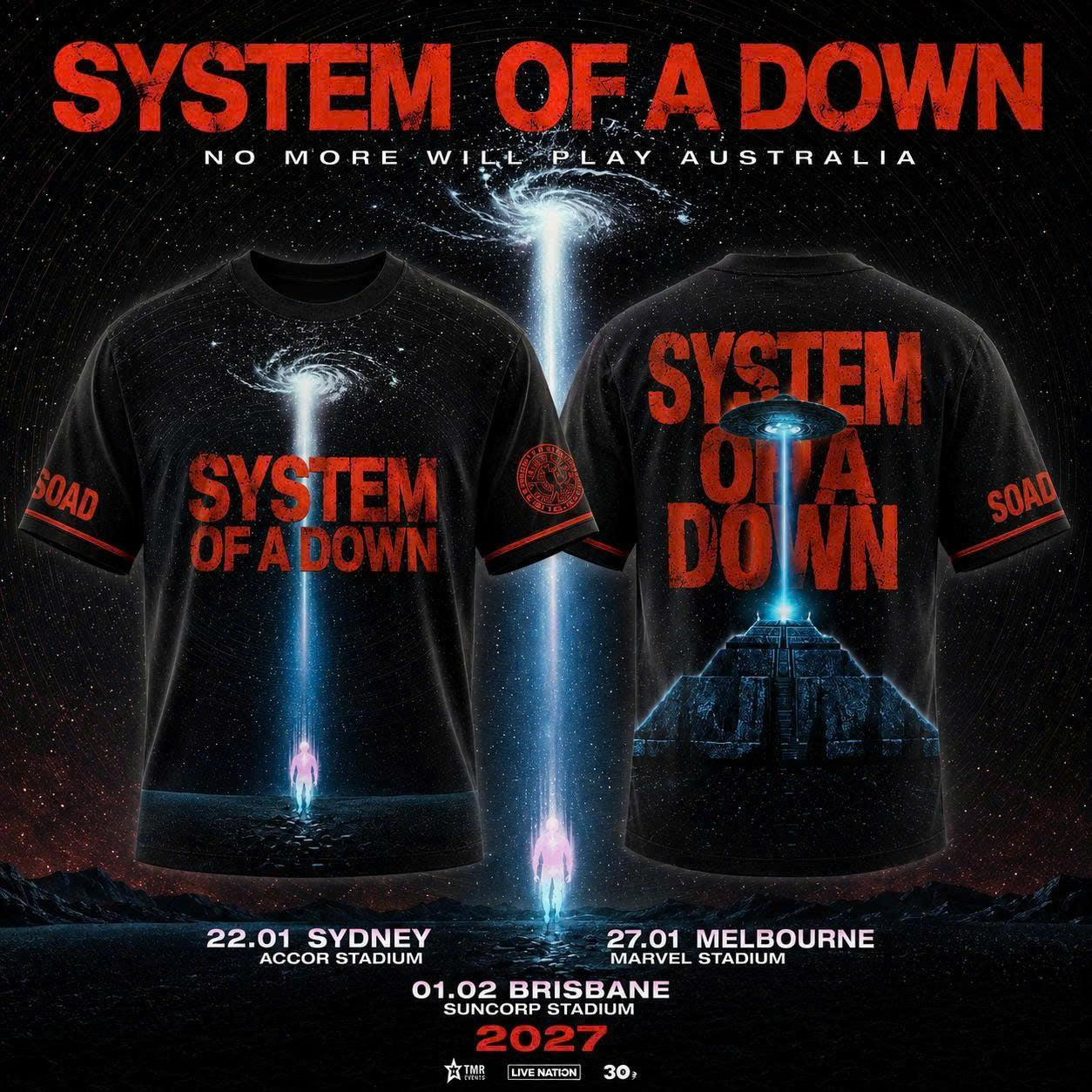 _SYSTEM OF A DOWN – AUSTRALIA 2027 TEE