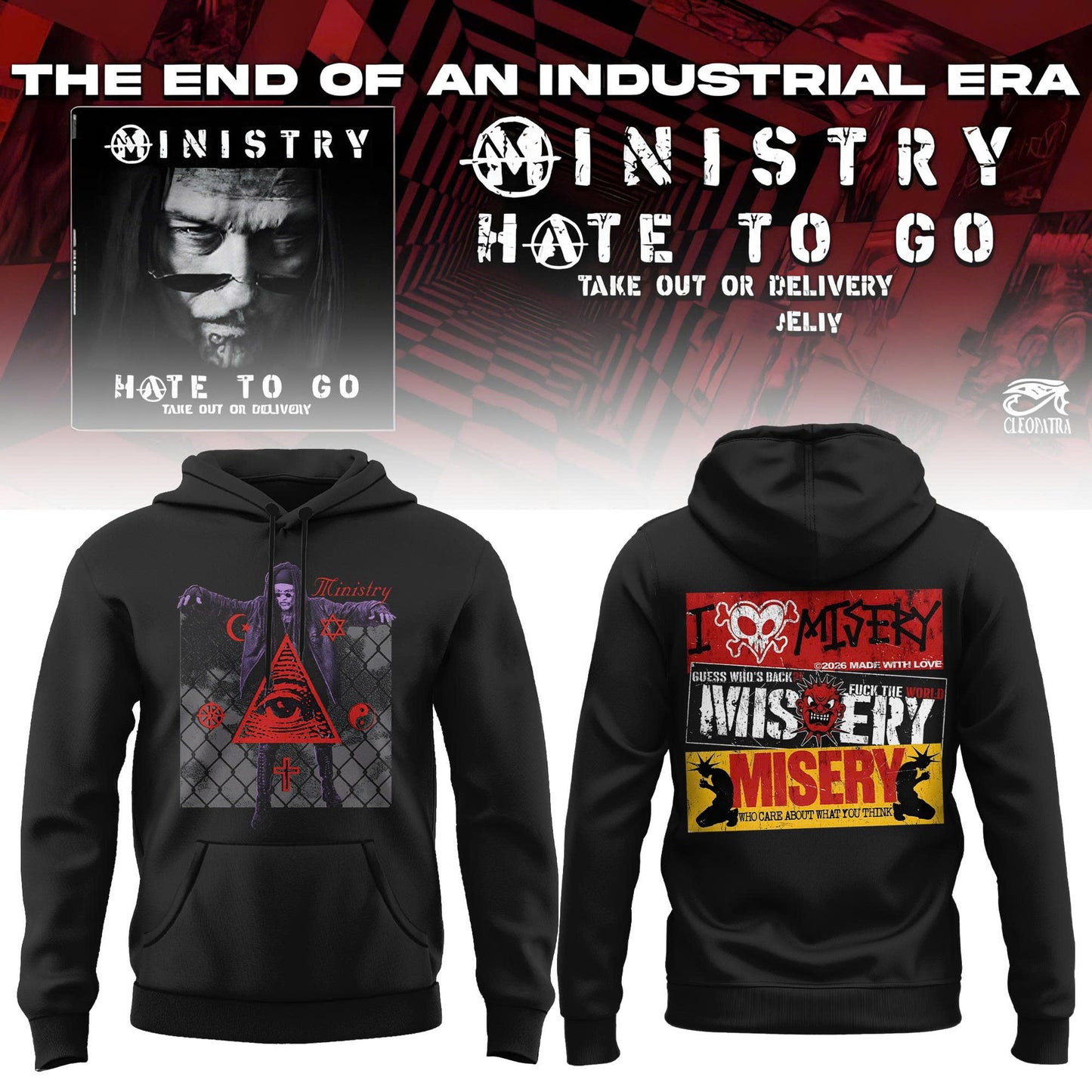 Ministry – Farewell Tour Hate to go Hoodie v2
