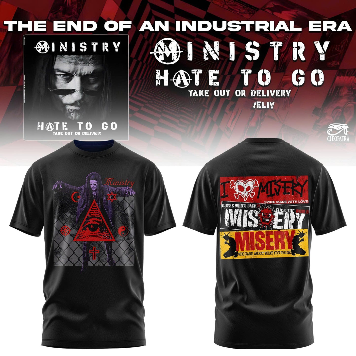 Ministry – Farewell Tour Hate to go Tshirt v2