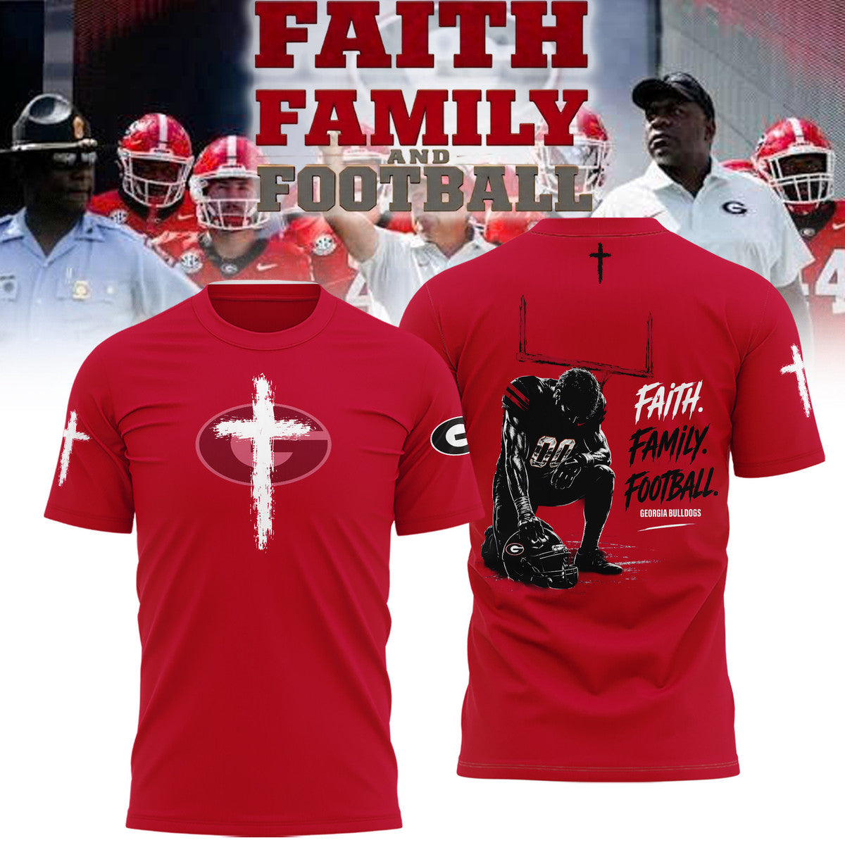 Georgia Bulldogs FAITH FAMILY FOOTBALL 2026 Limited Shirt