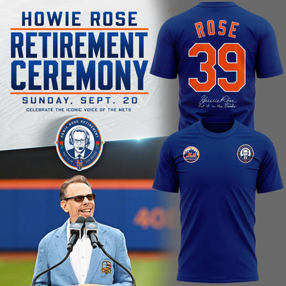 Exclusive Howie Rose 39 Years The Iconic Voice Of The Mets White T-Shirt 2026