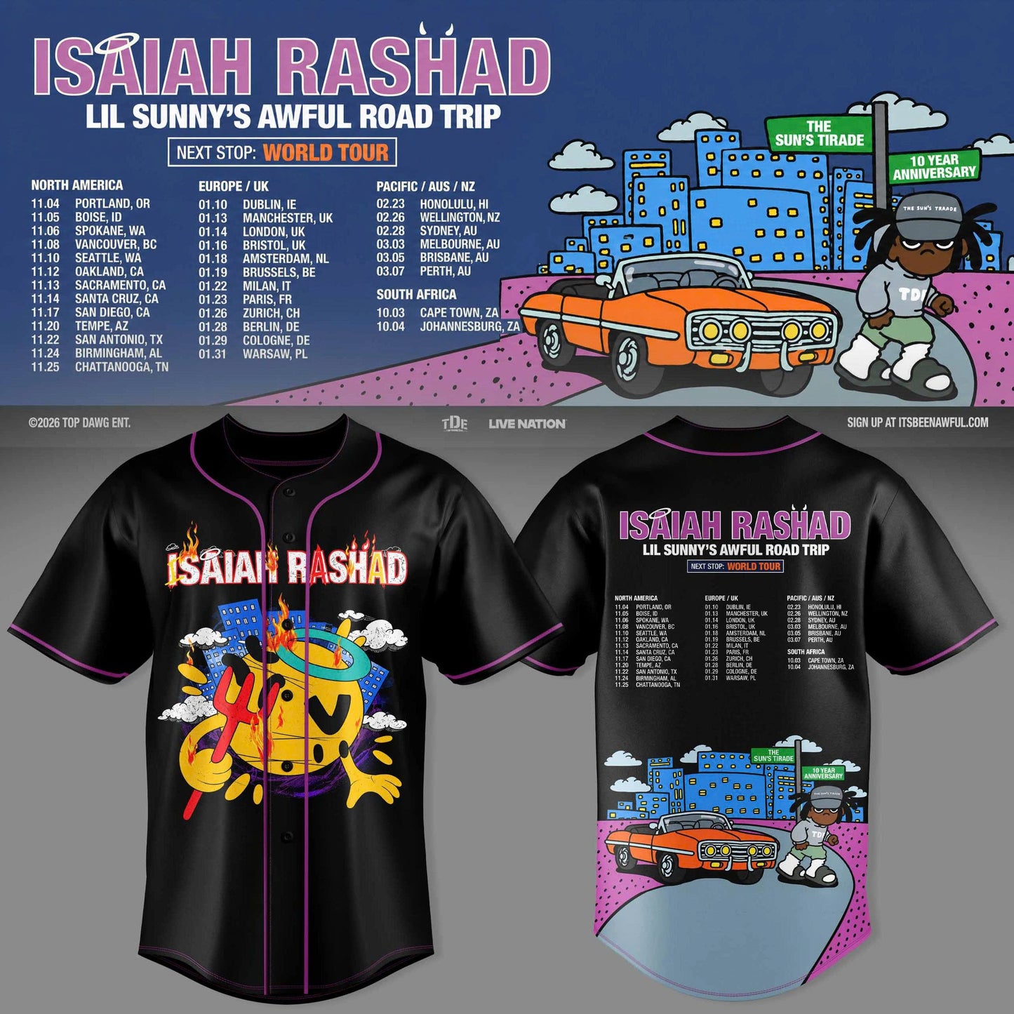 _ ISAIAH RASHAD – LIL SUNNY’S AWFUL ROAD TRIP JERSEY