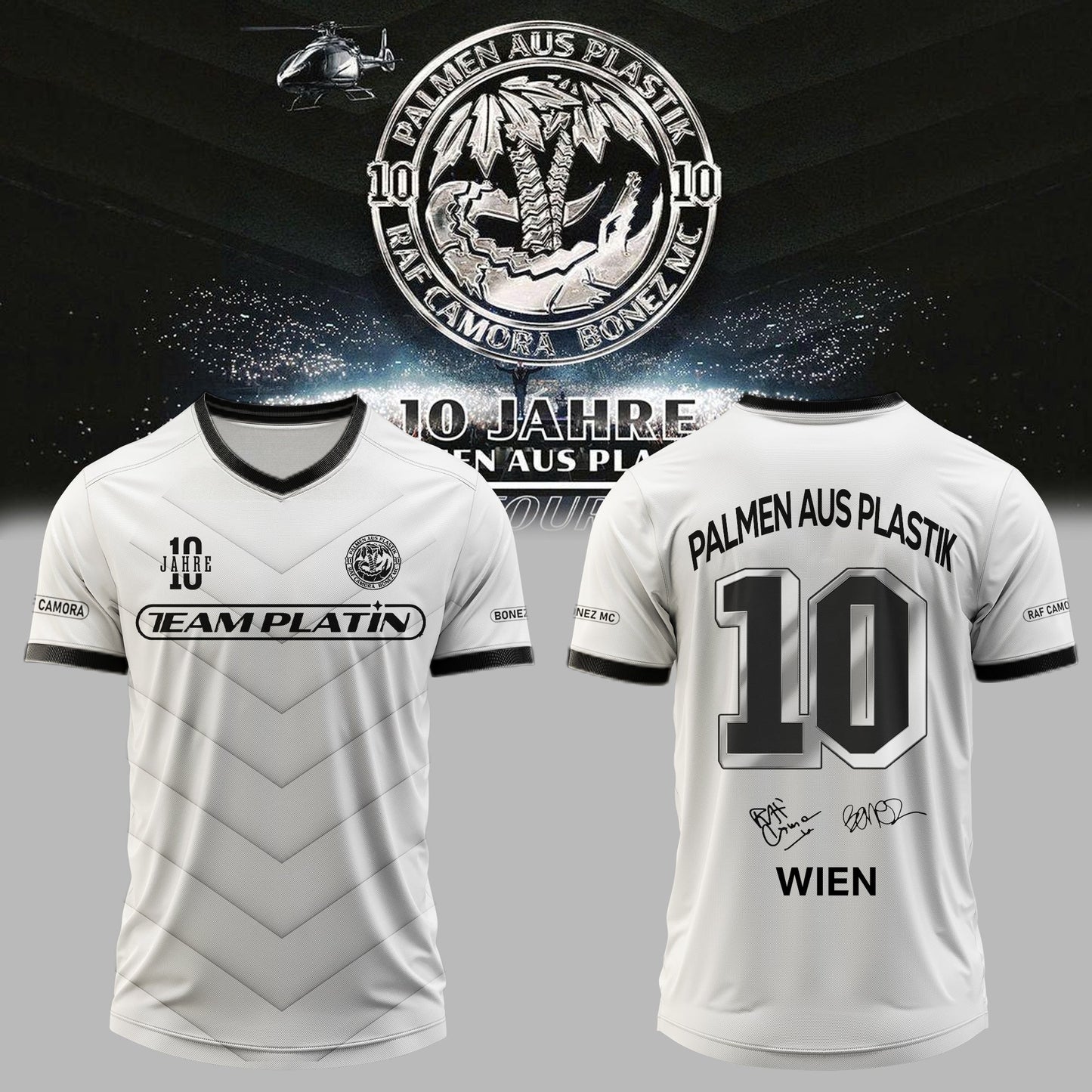 __,RAF Camora & Bonez MC “10 Jahre Palmen aus Plastik Tour”. Limited Edition Signature Jersey – Custom Location