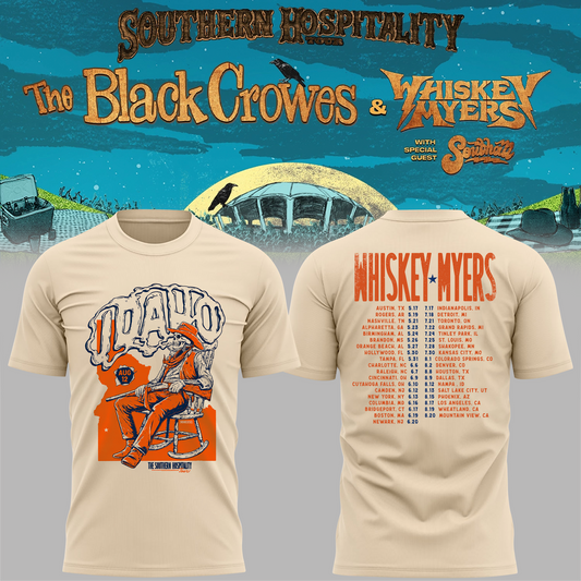 Limited Edition Whiskey Myers Southern Hospitality Tour In Nampa, Idaho T-Shirt