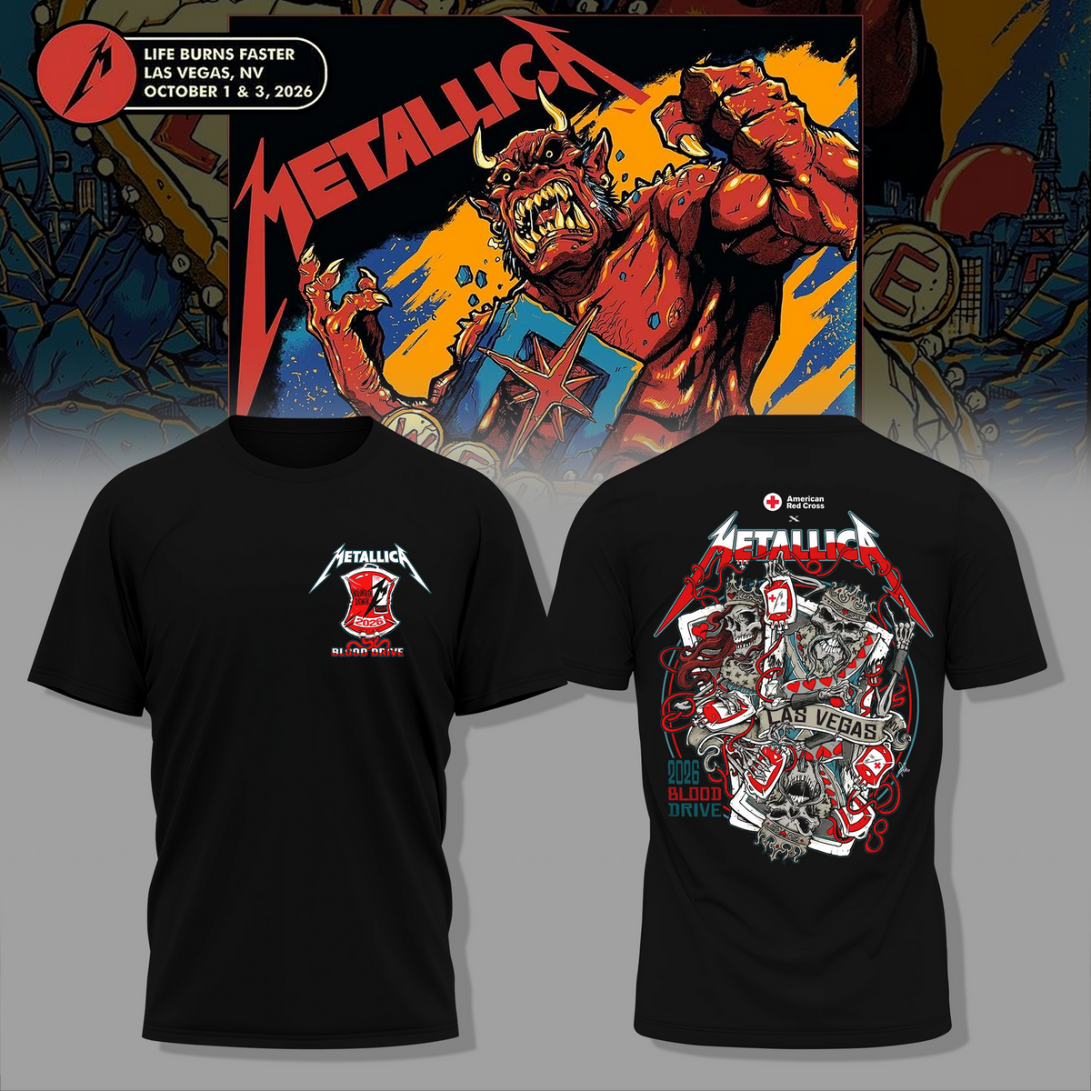 Life Burns Faster, Las Vegas - M72 World Tour T-shirt 7