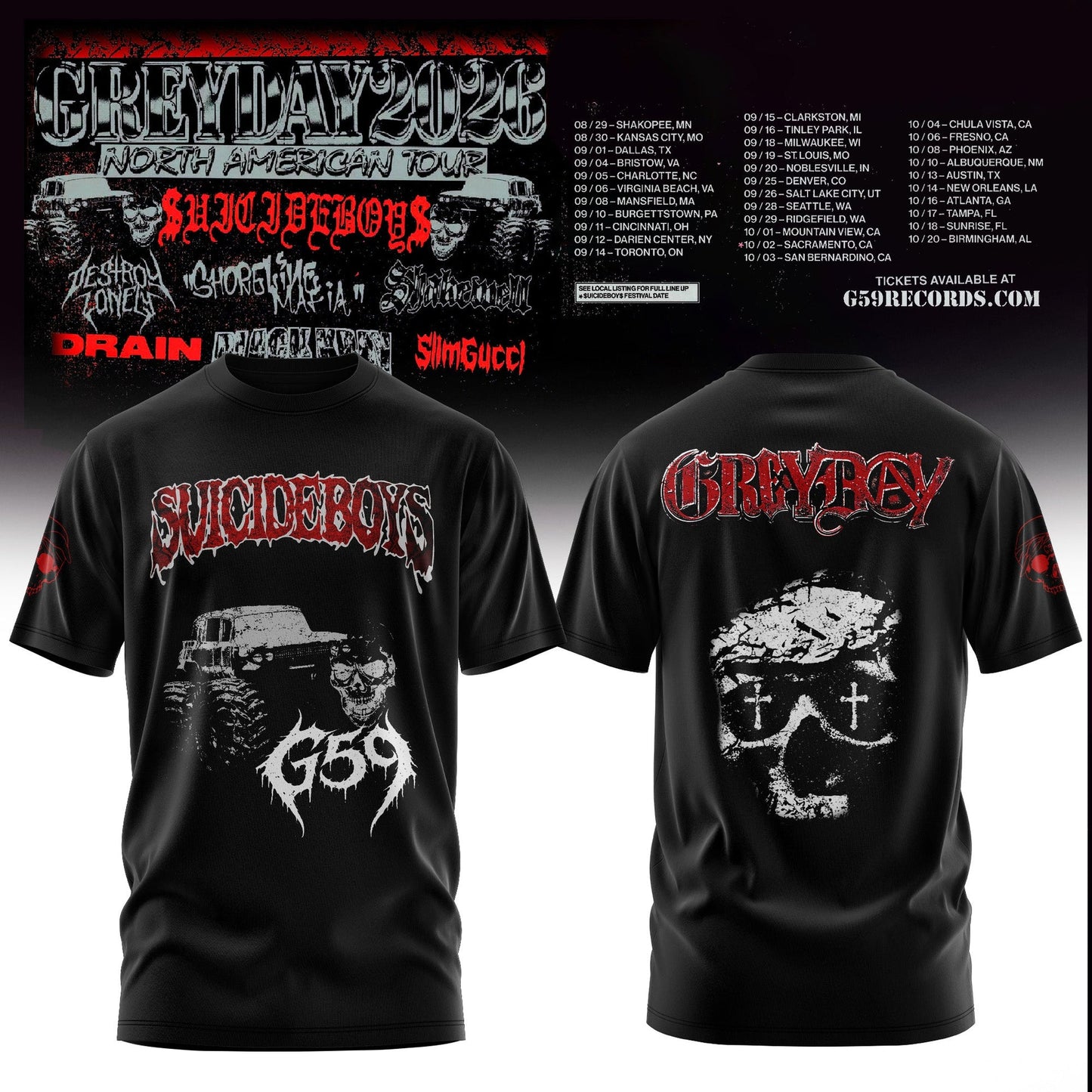 Greyday 2026 “ North American Tour T-Shirt