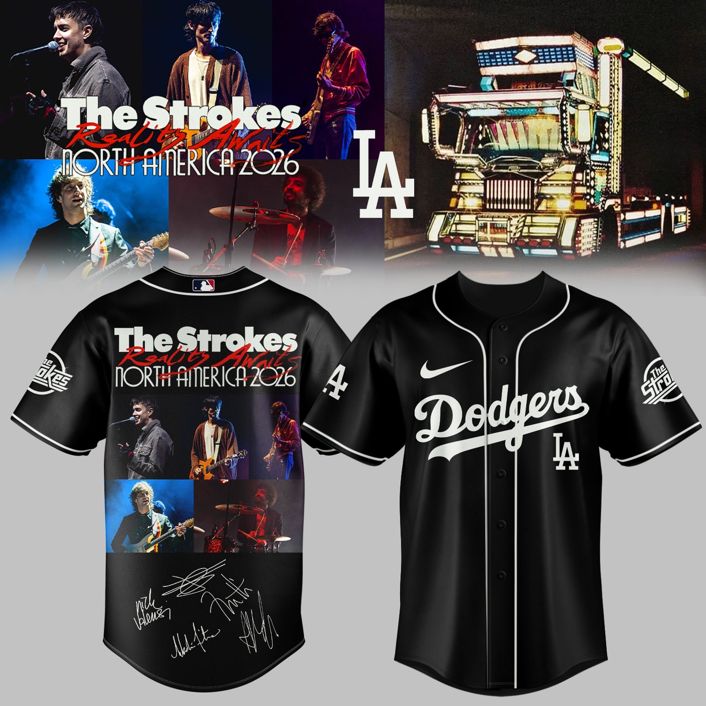,,MLB X The Strokes ”Reality Awaits North America 2026” Limited Edition Signature – Jersey 2