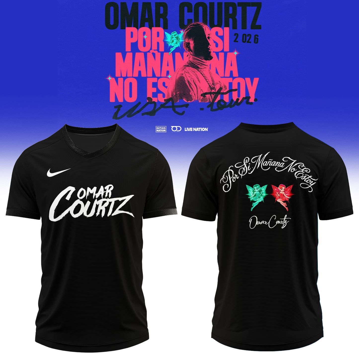 ,,.Omar Courtz “Por Si Mañana No Estoy” World Tour 2026 Signed – Jersey