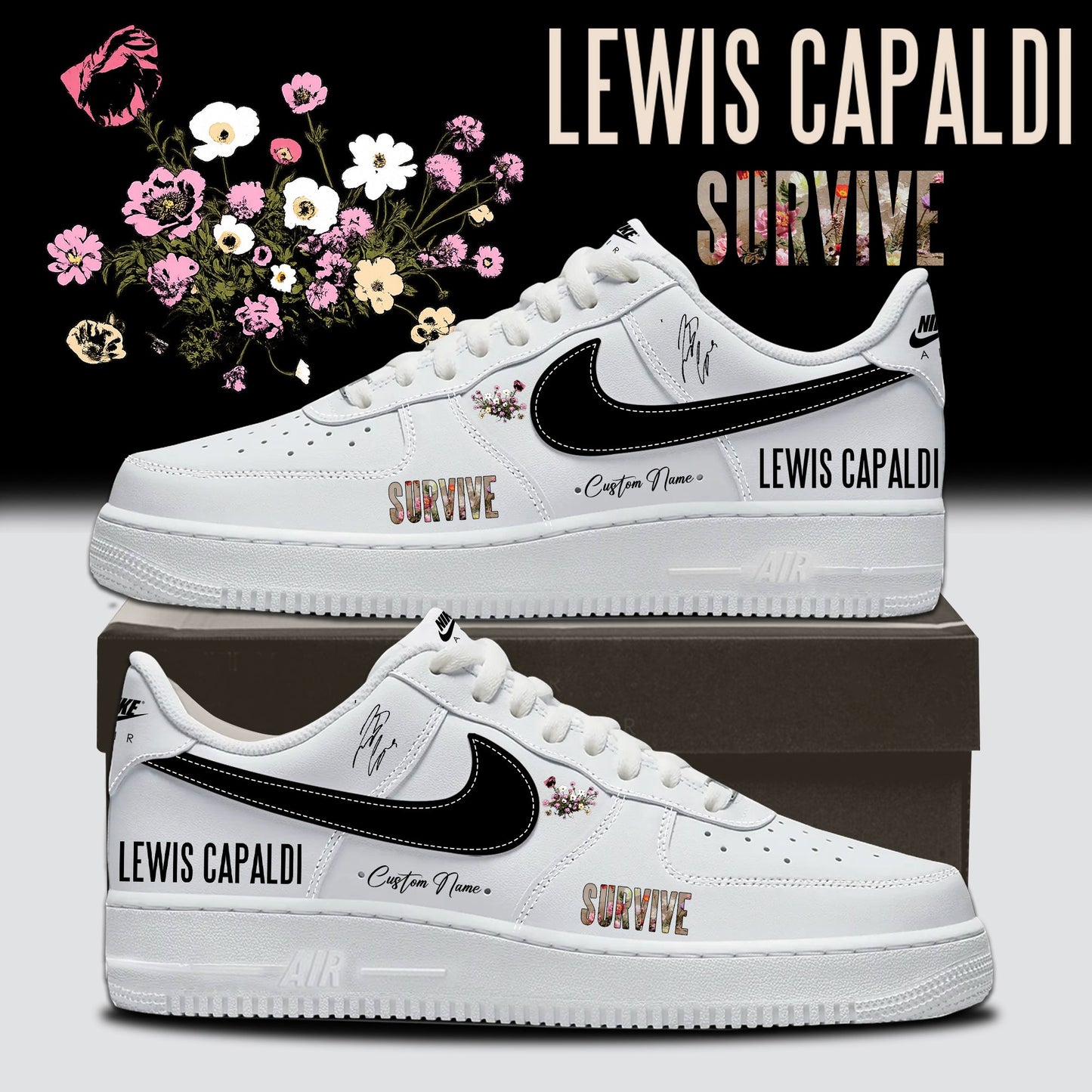 .Lewis Capaldi Tour 2026 – AF1 Shoes