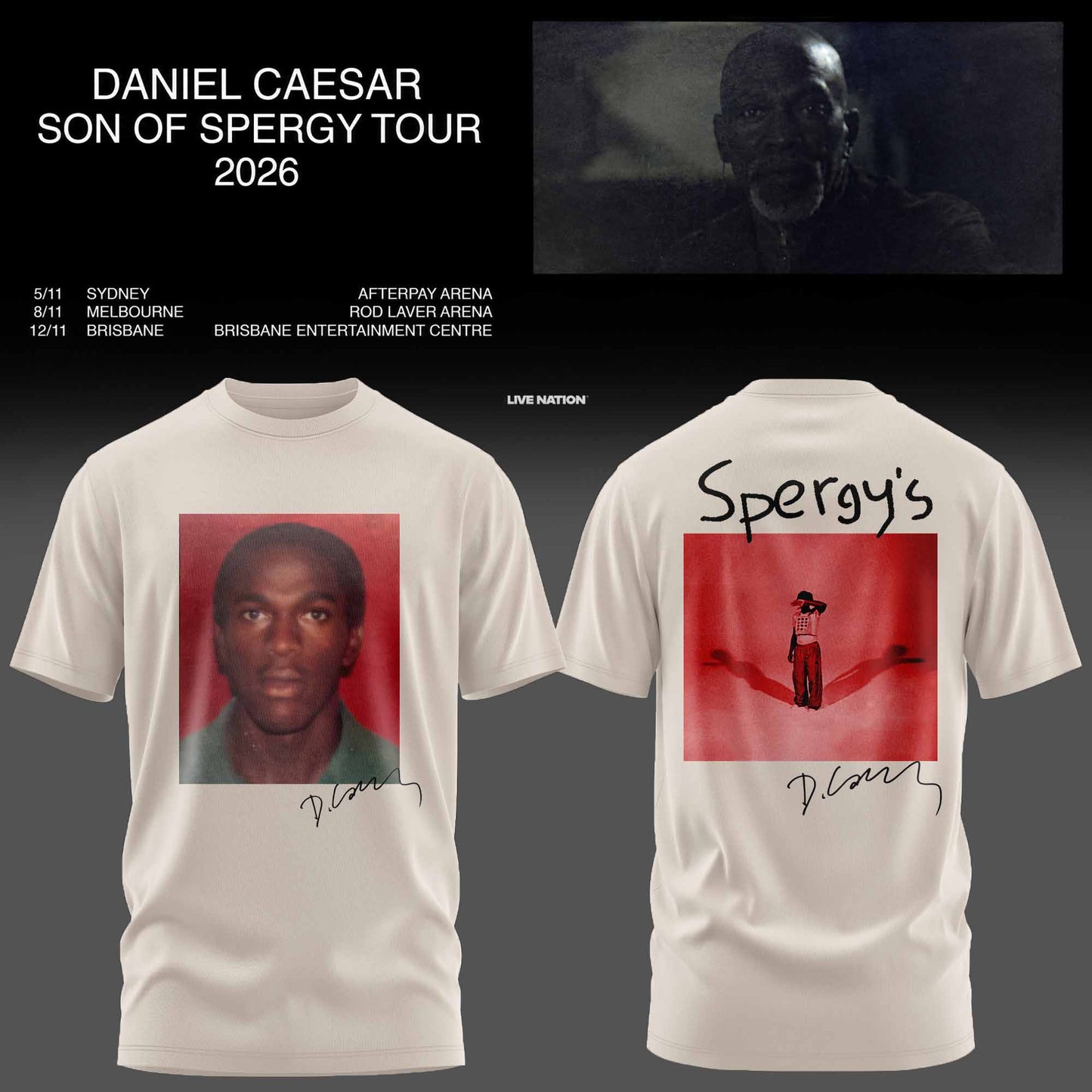 .DANIEL CAESAR – SON OF SPERGY TOUR 2026 TEE