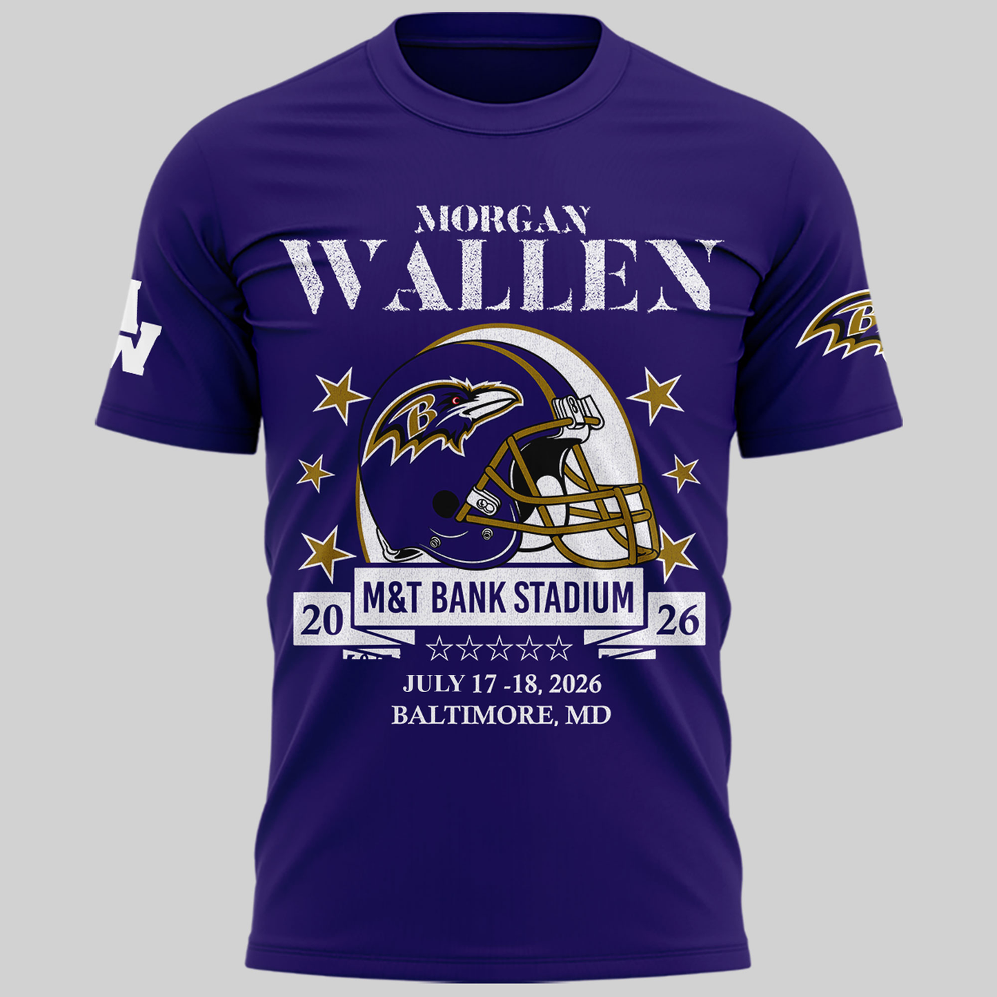 Exclusive Version Baltimore Ravens x Morgan Wallen Tshirt 2026