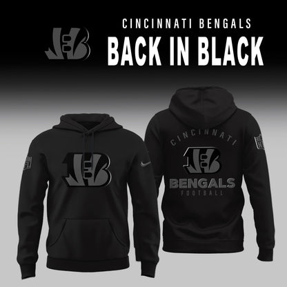 Cincinnati Bengals 2025 Back In Black Limited Edition Hoodie