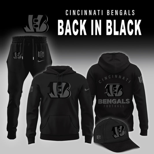 Cincinnati Bengals 2025 Back In Black Limited Edition Hoodie