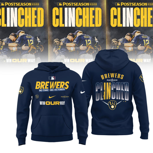 Limited Edition Milwaukee Brewers Postseason 2026 Clinched Hoodie
