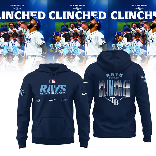 Limited Edition Tampa Bay Rays Postseason 2026 Clinched Hoodie
