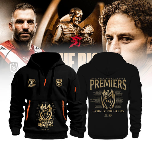 Limited Edition Sydney Roosters Premiers 2026 Zipper Hoodie