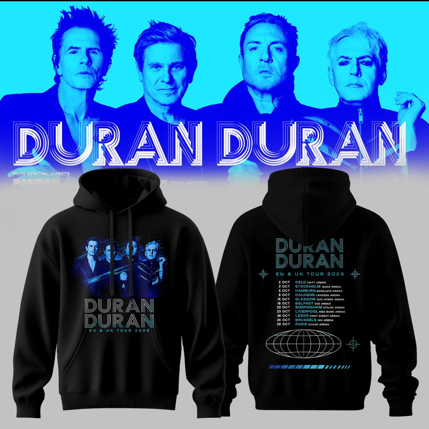 DURAN DURAN – UK & EU AUTUMN TOUR 2026 Limited Hoodie