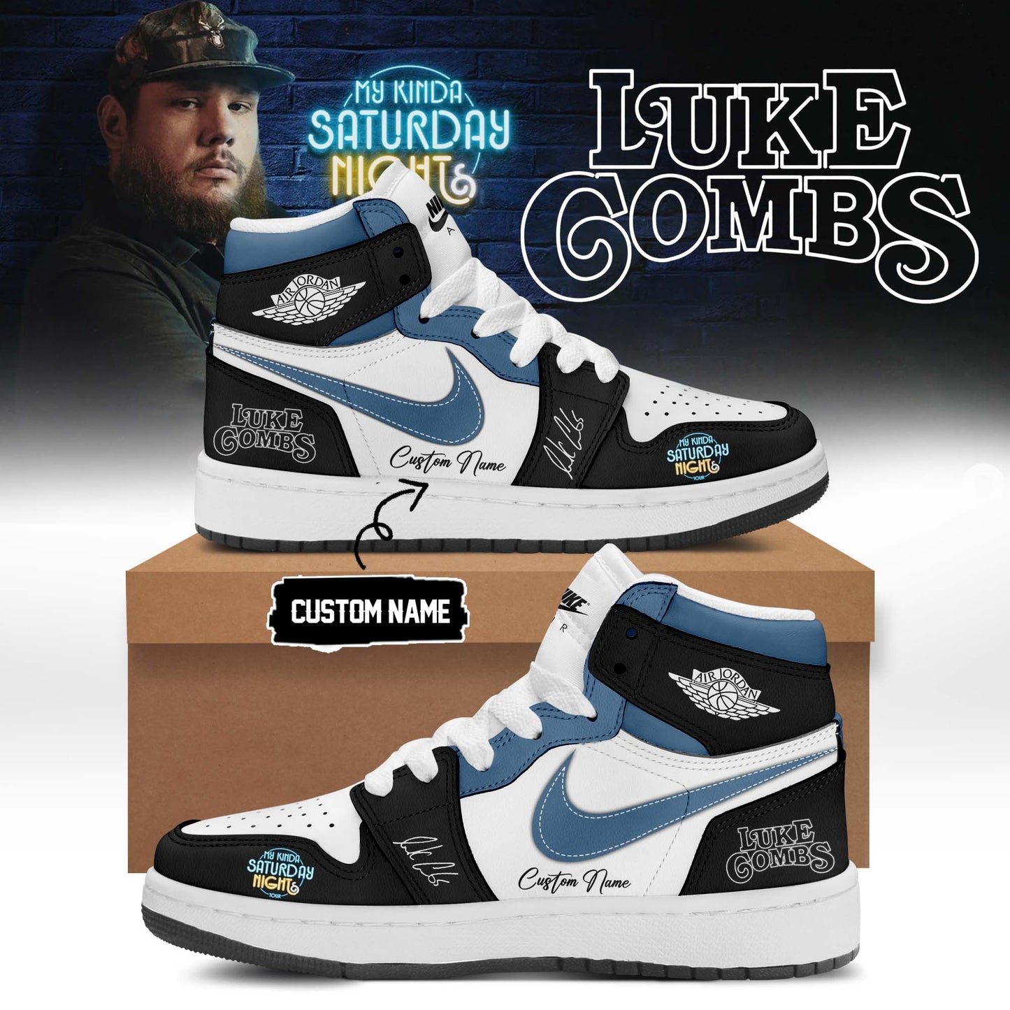 Luke Combs ”My Kinda Saturday Night Tour 2026” Limited Edition Signature – Shoes 4a