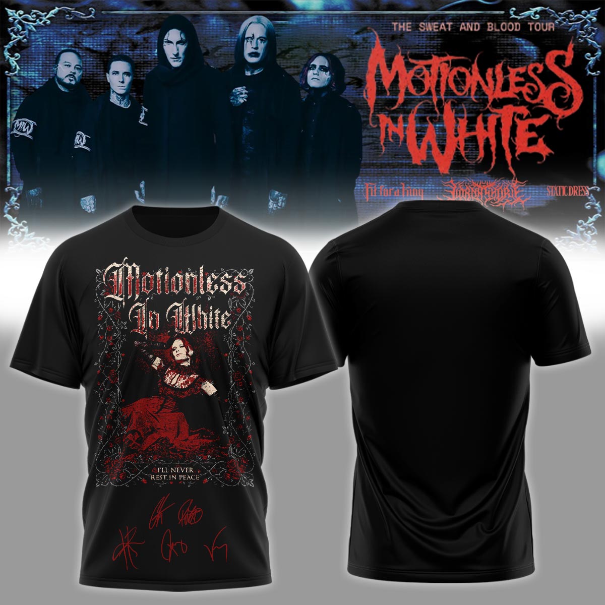 Motionless In White Signed Decades TShirt