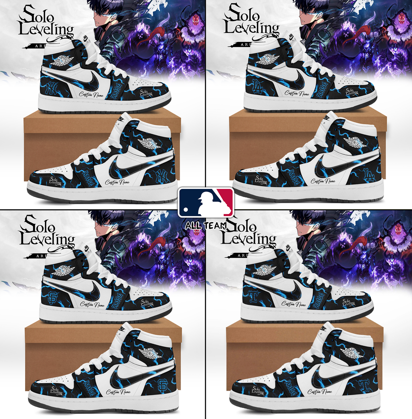 MLB ALL TEAMS x Solo Leveling Limited Shoes