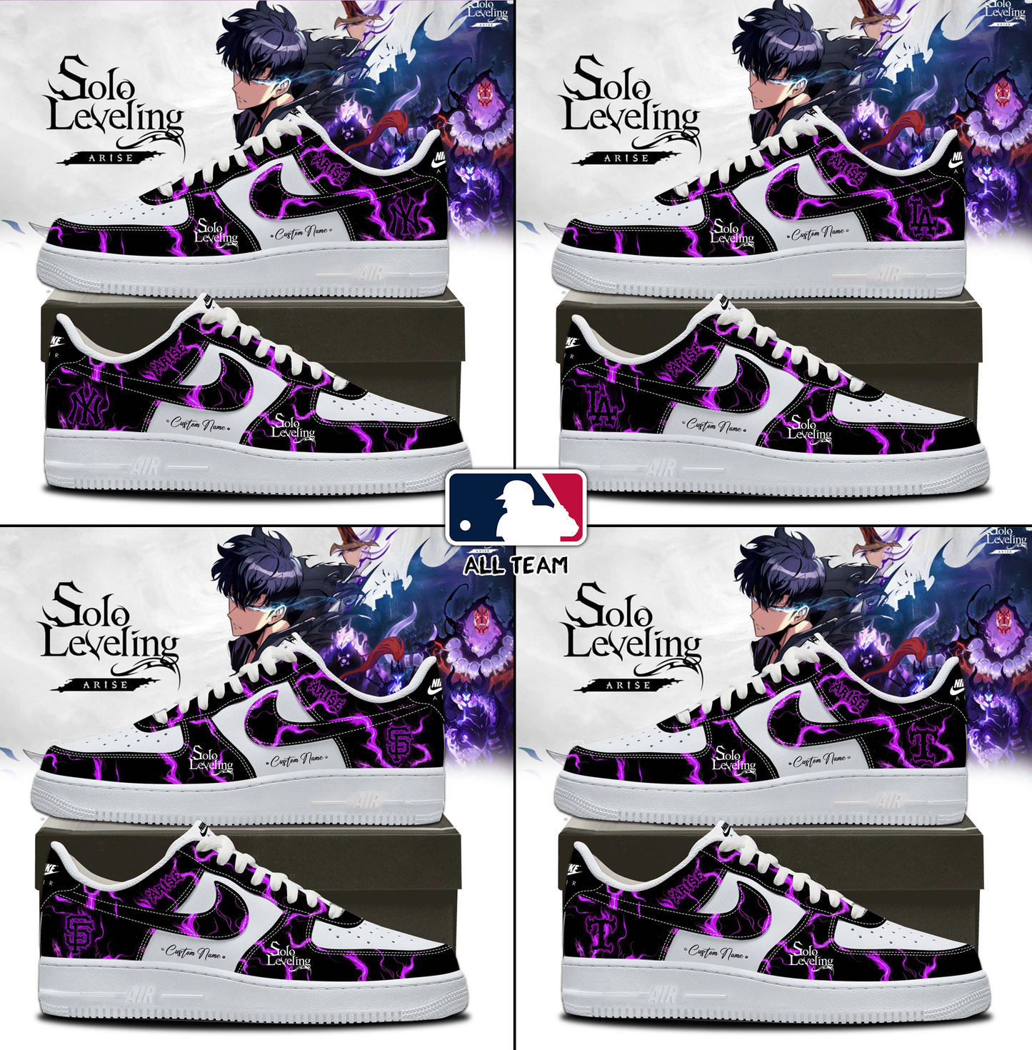 MLB ALL TEAMS x Solo Leveling Limited Shoes