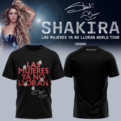Shakira ”Las Mujeres Ya No Lloran World Tour” Signature – Tshirt