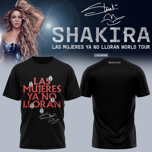 Shakira ”Las Mujeres Ya No Lloran World Tour” Signature – Tshirt