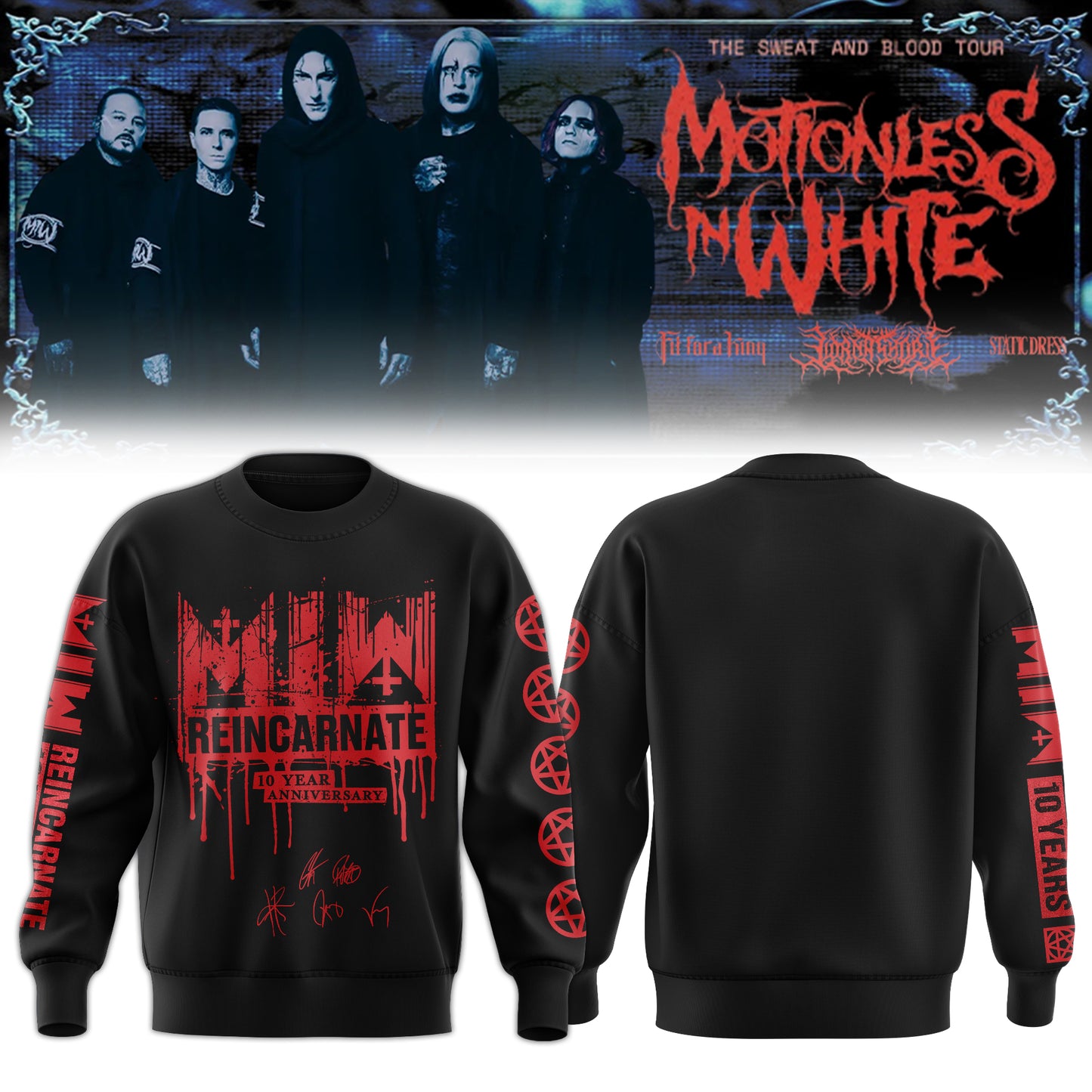 Motionless In White Signed Decades Sweatshirt