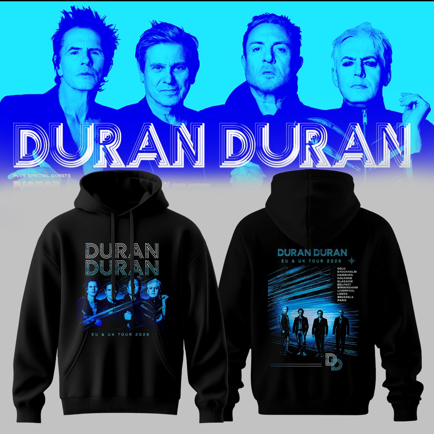 DURAN DURAN – UK & EU AUTUMN TOUR 2026 Limited Hoodie