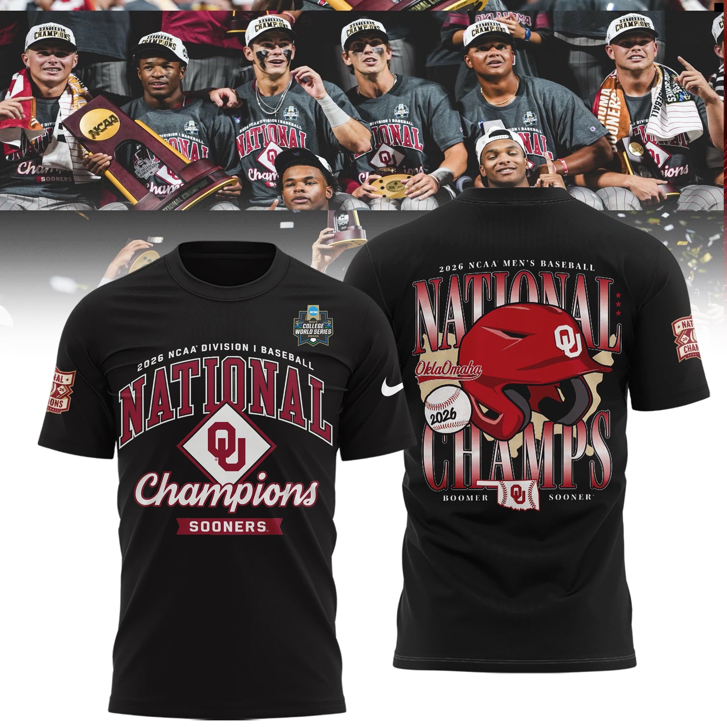 Limited Edition Oklahoma Baseball 2026 National Champions Shirt