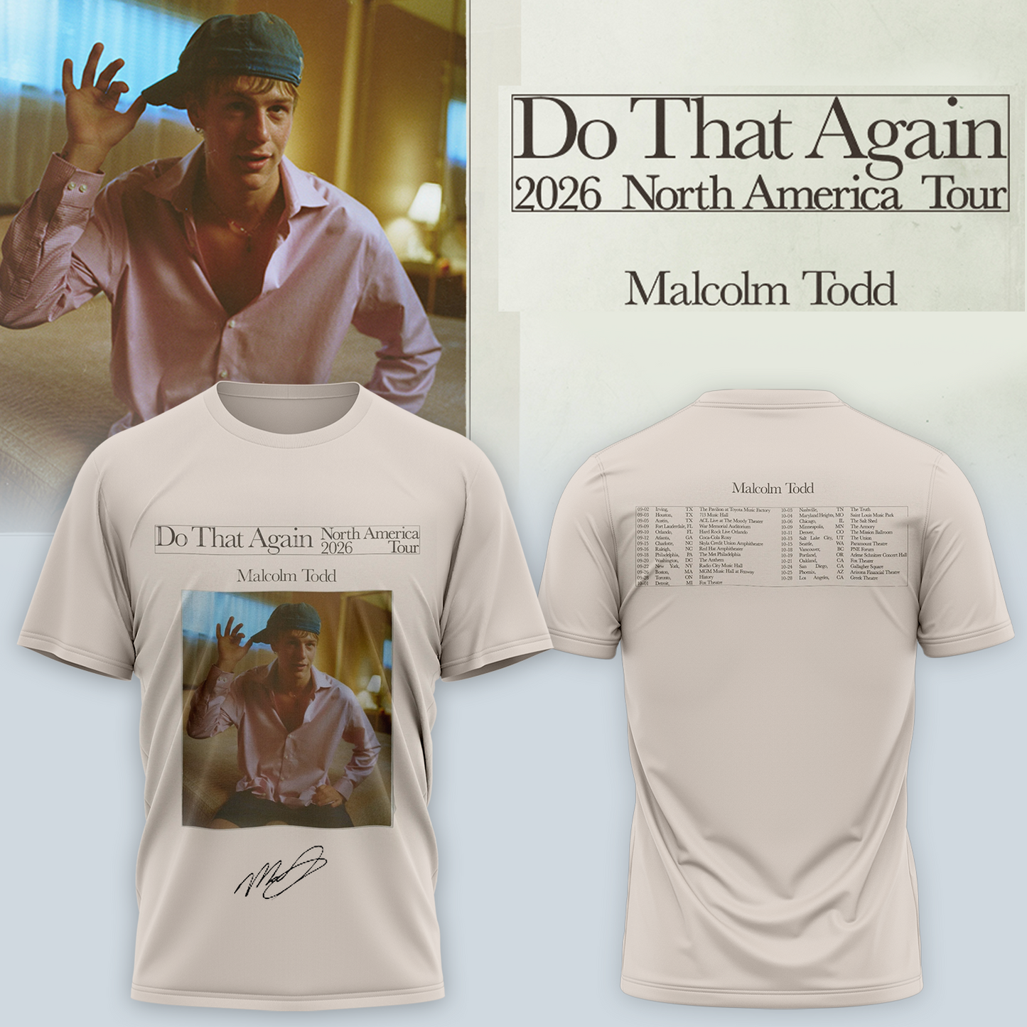 Malcolm Todd Do That Again Tour TShirt
