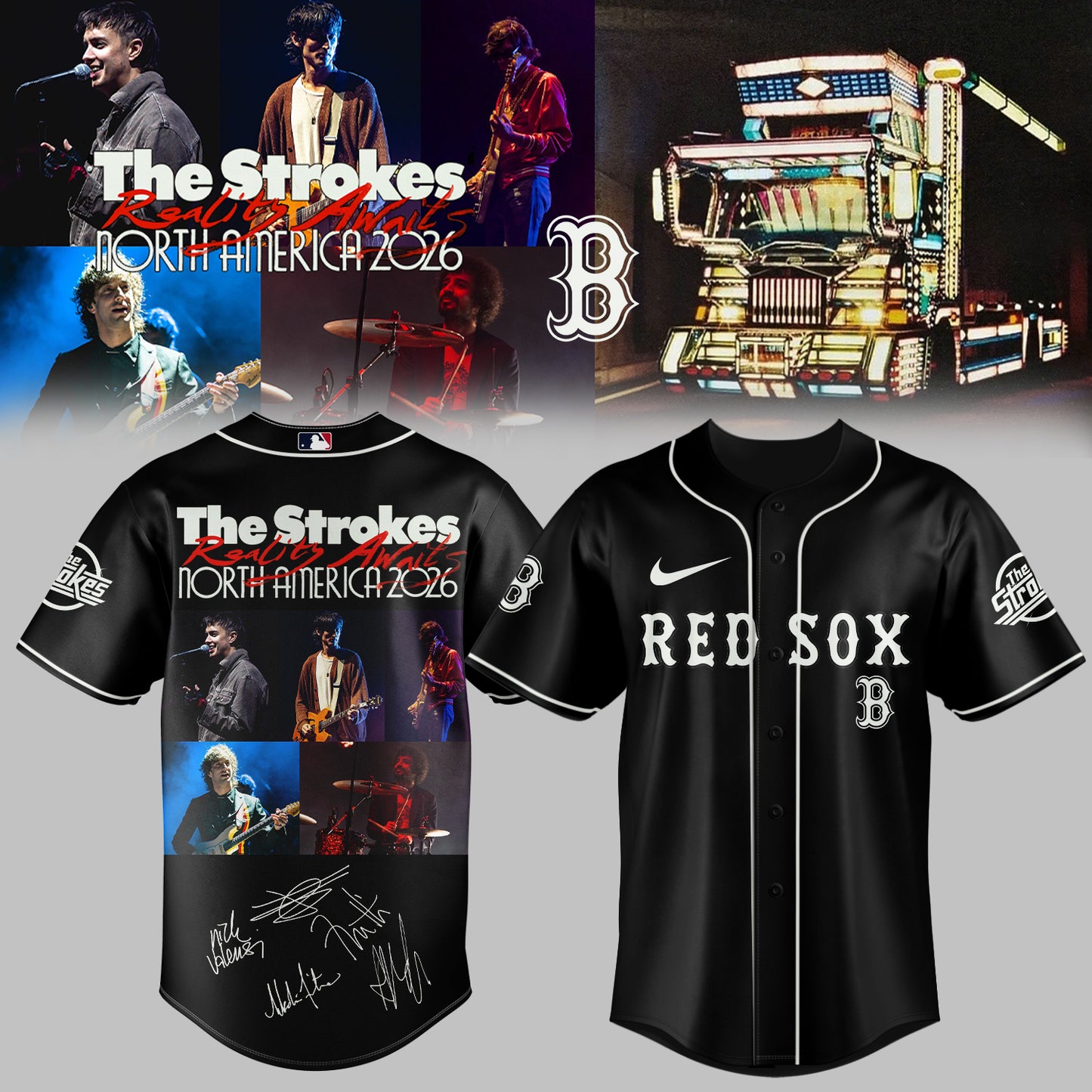 ,,MLB X The Strokes ”Reality Awaits North America 2026” Limited Edition Signature – Jersey 2