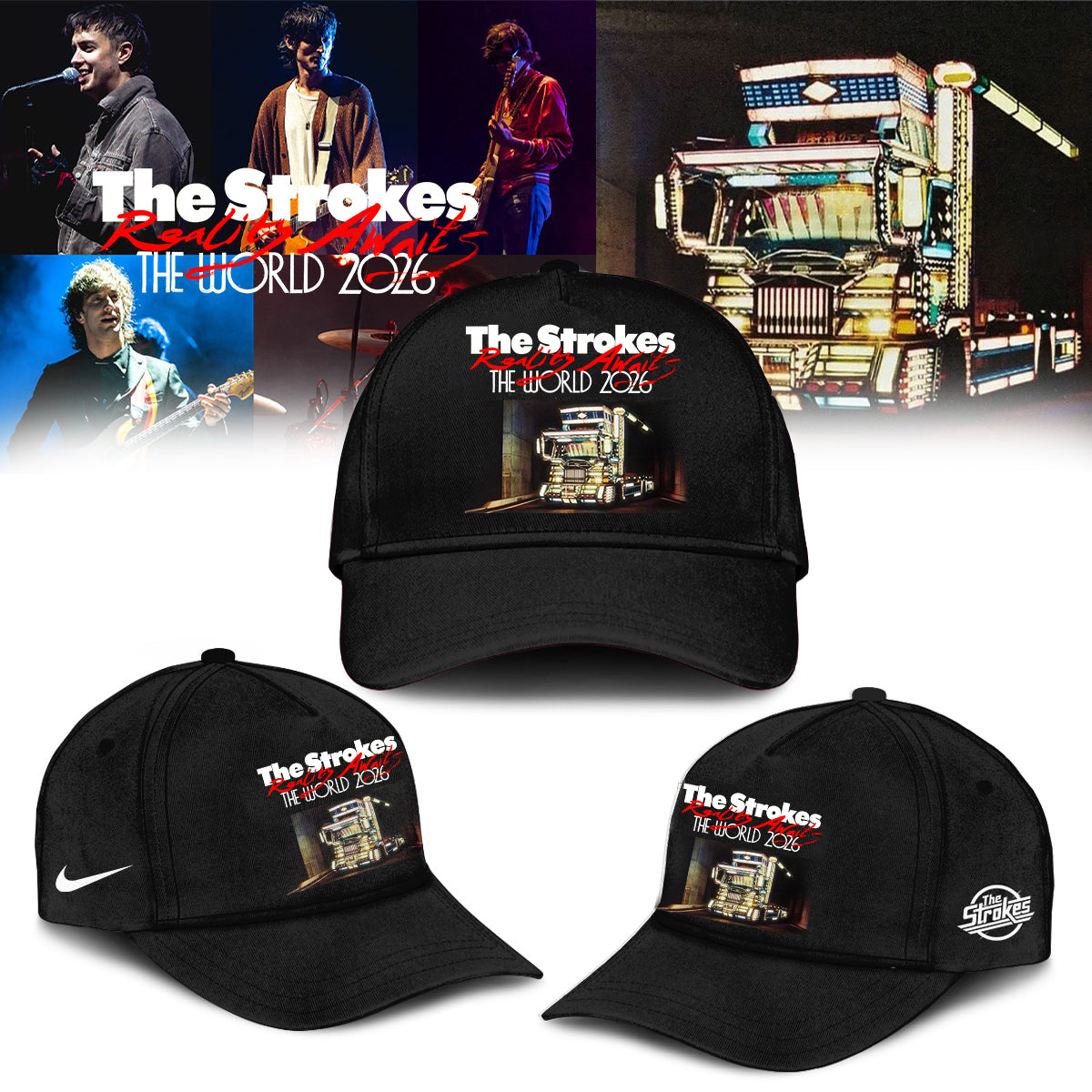 .The Strokes Reality Awaits World Tour 2026 Limited Edition Signature – Hoodie
