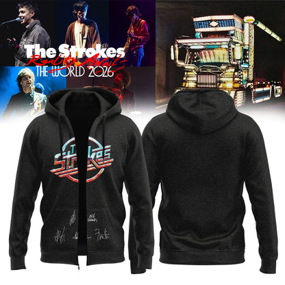 ..The Strokes Reality Awaits World Tour 2026 Limited Edition Signature – Zip Hoodie