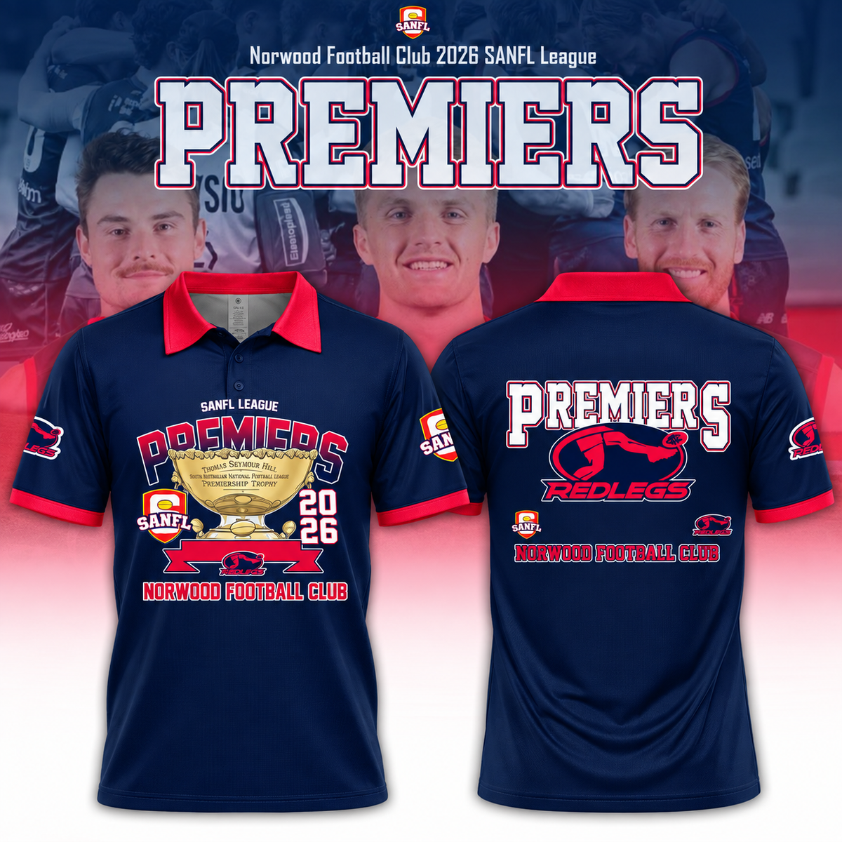 , Norwood Football Club 2026 SANFL Premiers Polo Limited Edition