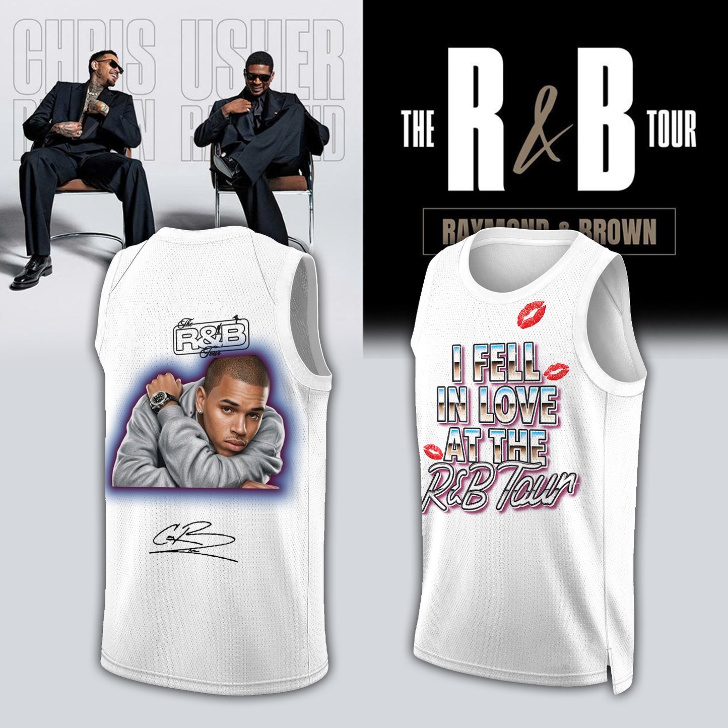 Official Chris Brown R&B Tour Signed Jersey