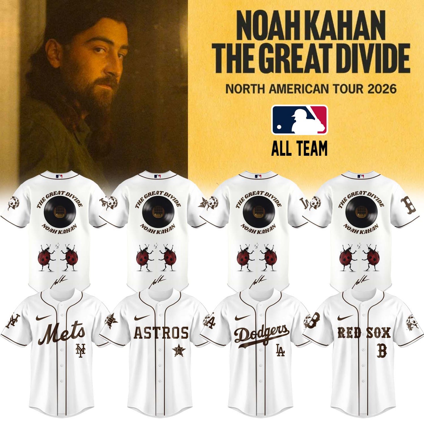 ,,MLB X Noah Kahan The Great Divide Tour Limited Edition Signature – Jersey 2