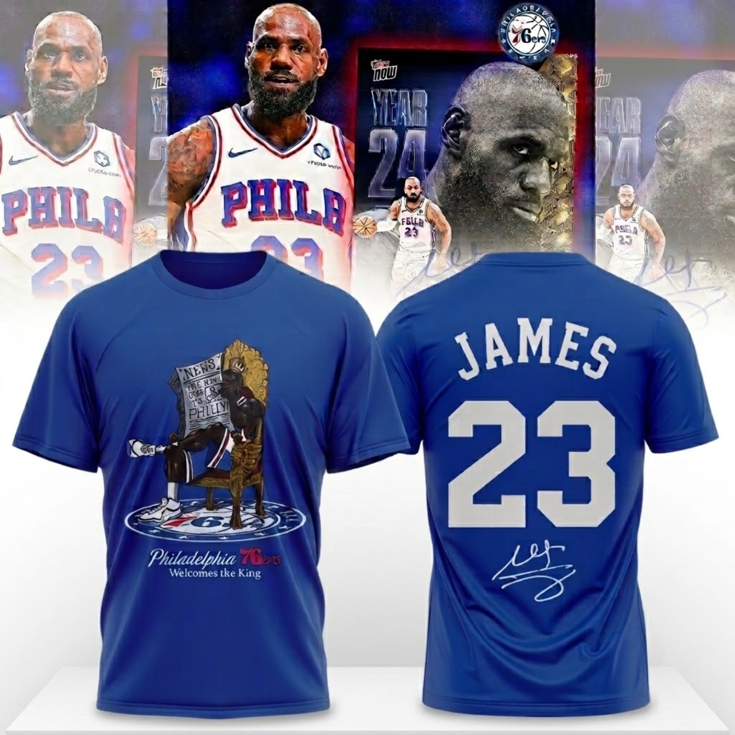 .,LeBron James Philadelphia 76ers Limited Edition Signature – Shirt