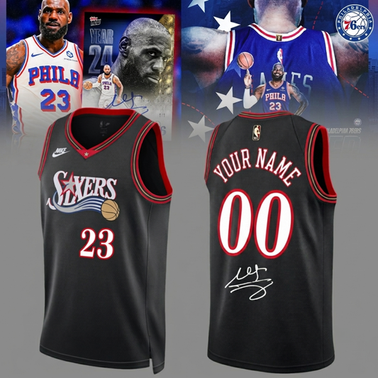 .LeBron James Philadelphia 76ers Limited Edition Signature – Jersey (Custom Name & Custom Number)