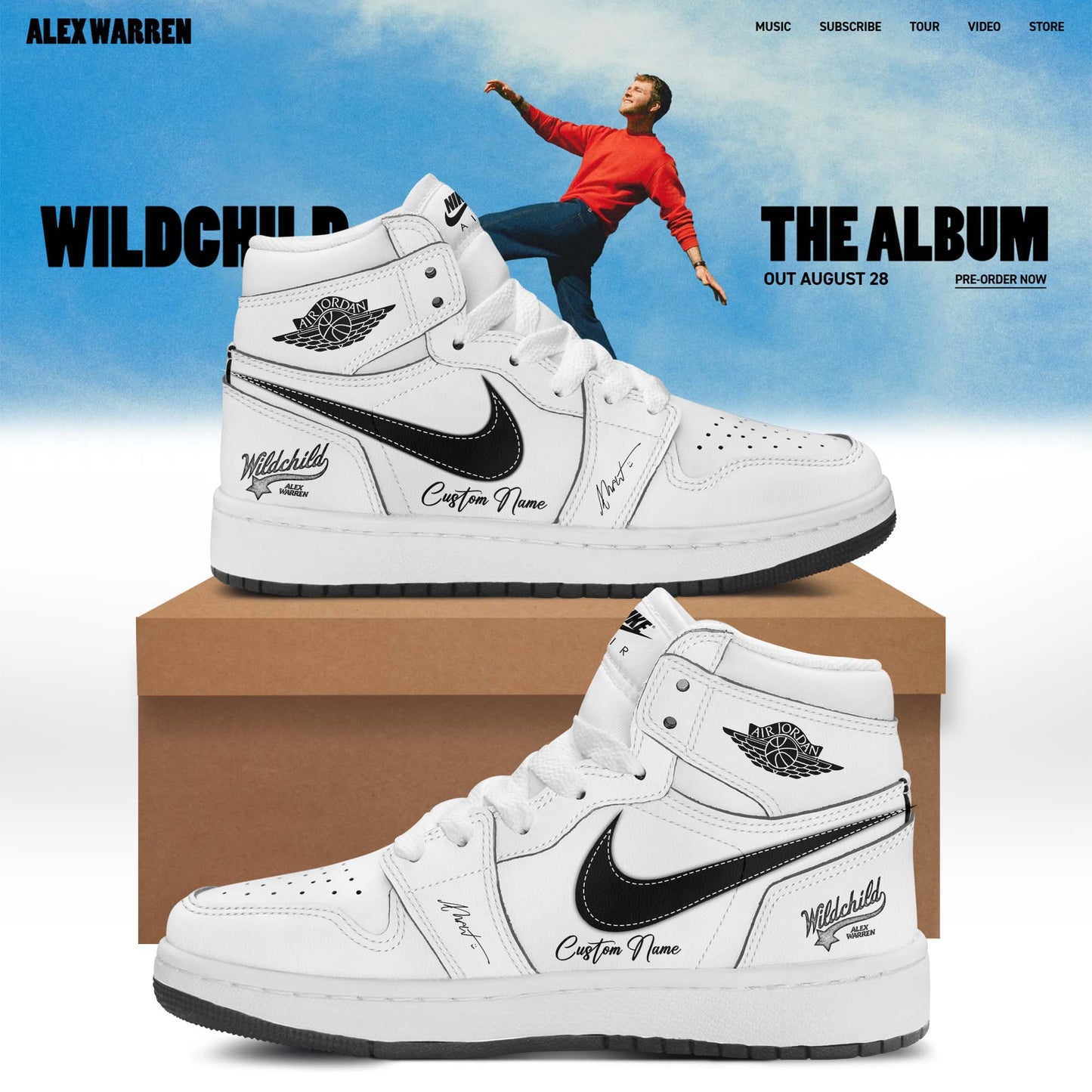 ,.Alex Warren’s “Little Orphan Alex” Tour Shoes