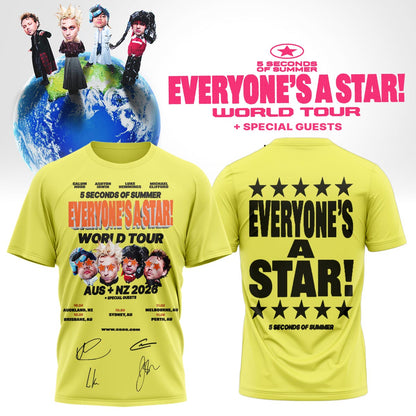 5SOS EVERYONE’S A STAR! World Tour AUS + NZ Shirt