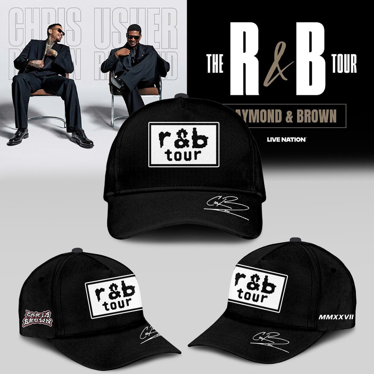 Official Chris Brown R&B Tour Signed Tshirt