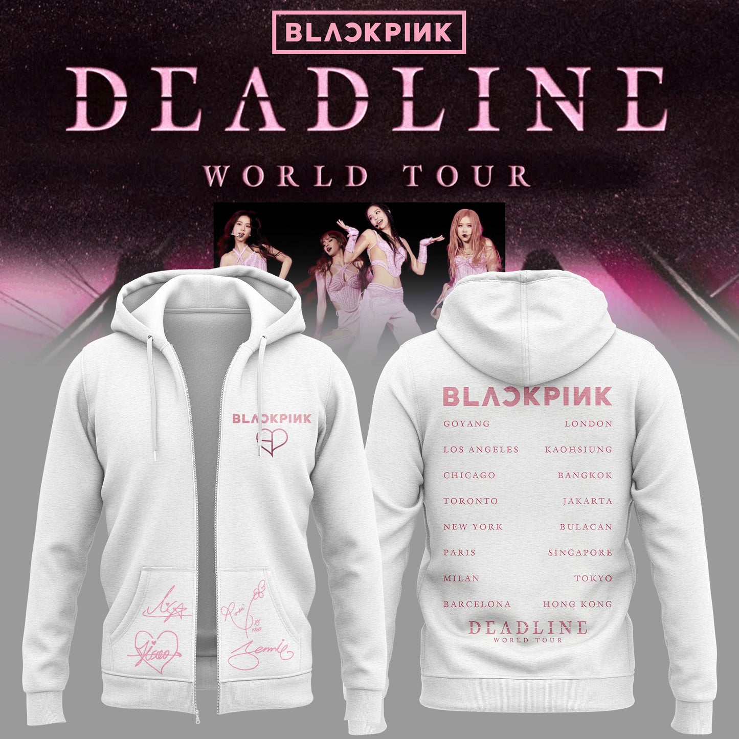 ..”Deadline World Tour” Limited Edition Signature – Zip Hoodie