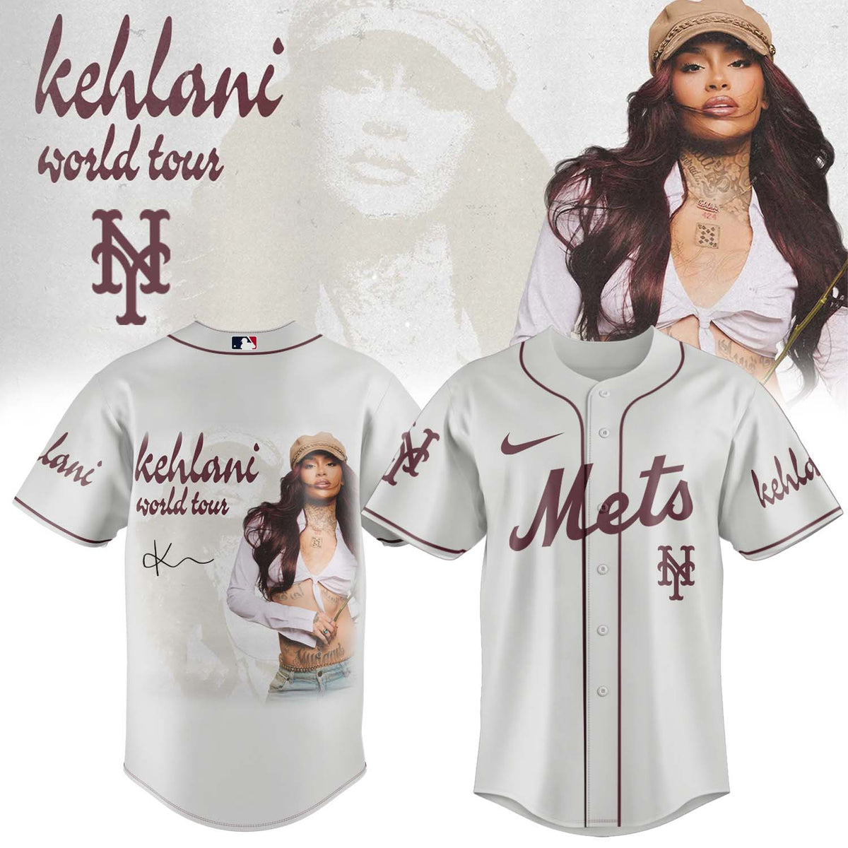 ,MLB X Kehlani World Tour Limited Edition Signature – Jersey 1